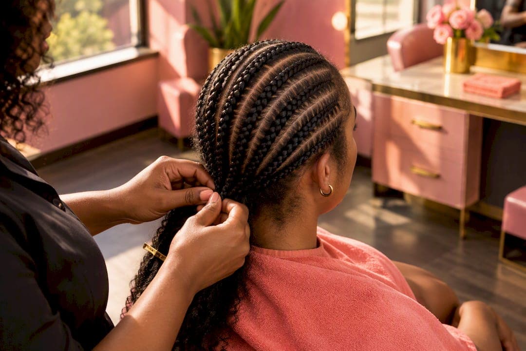 Sew In Braid Down: 6–12 Cornrows, 25–90 Minutes, and Tension Rules