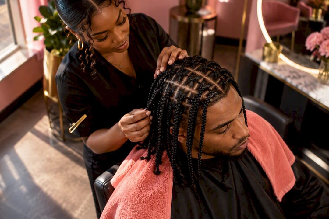 Keep Men's Box Braids Safe for 4–8 Weeks: Styles and Salon Care