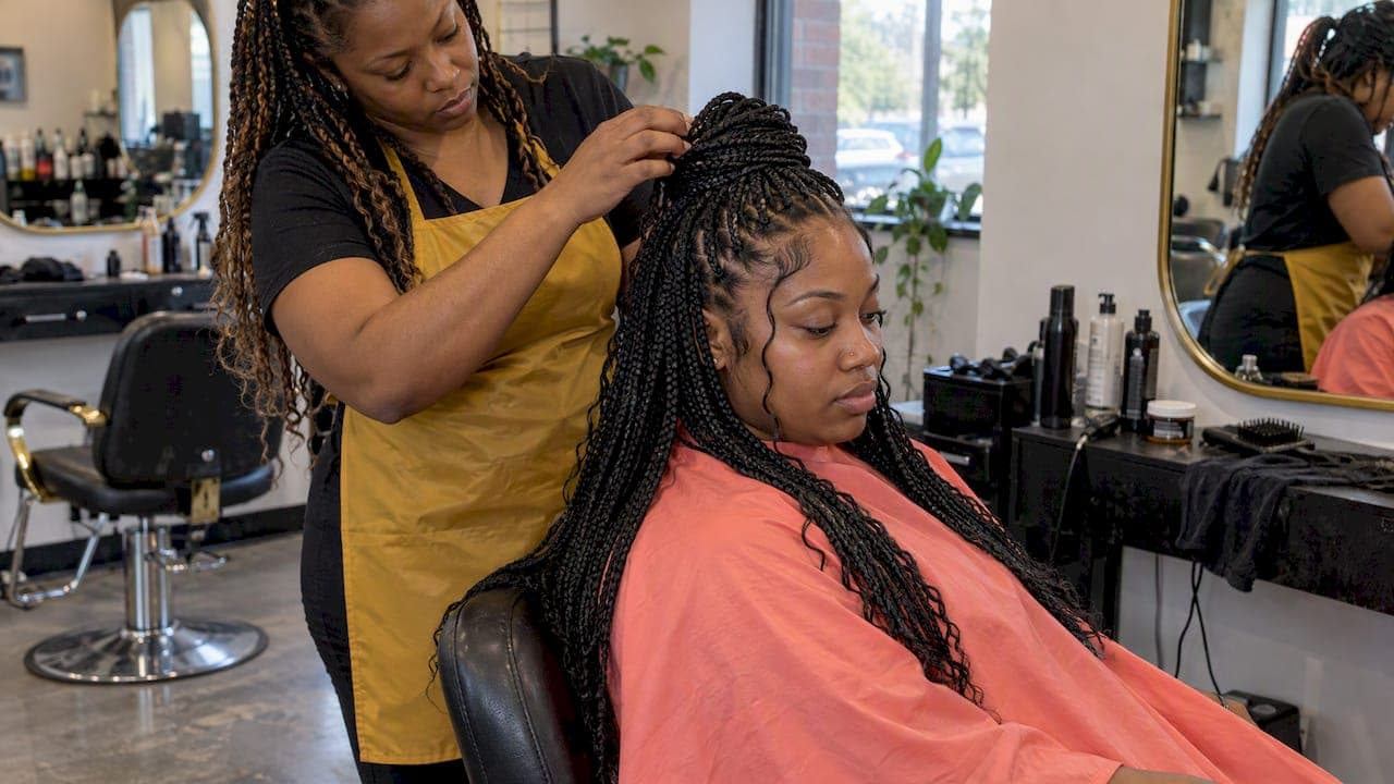 Keep Half Up Half Down Braids Safe 4–6 Weeks with Knotless Methods